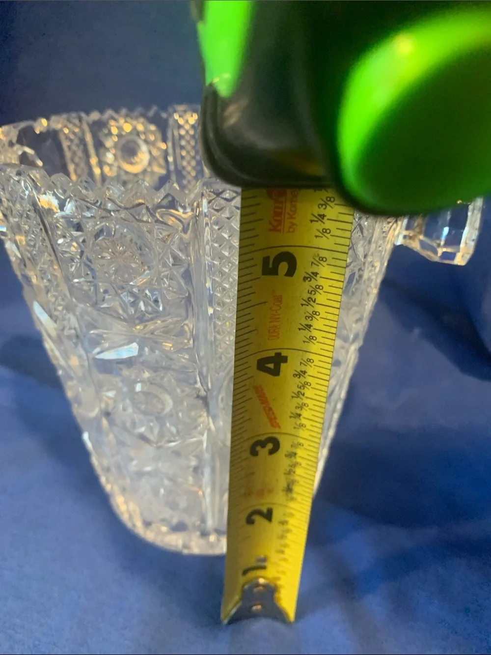 Vintage Glass Ice Bucket with Handles